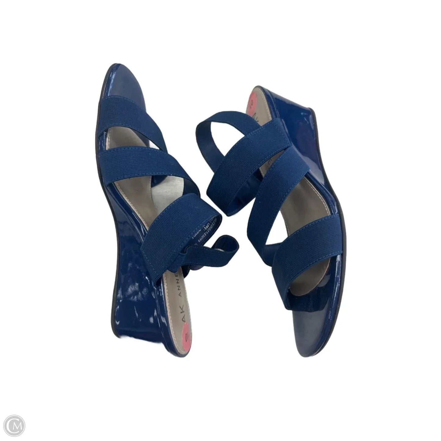 Sandals Heels Wedge By Anne Klein In Blue, Size: 10