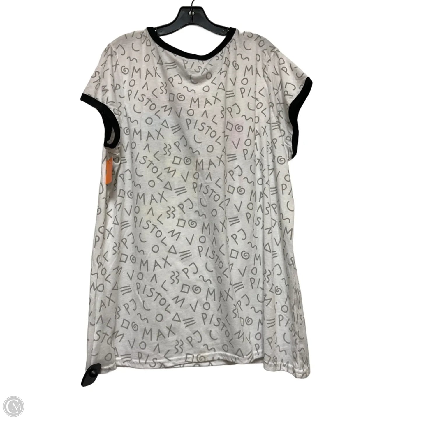 Top Short Sleeve Basic By Disney Store In Black & White, Size: 2x