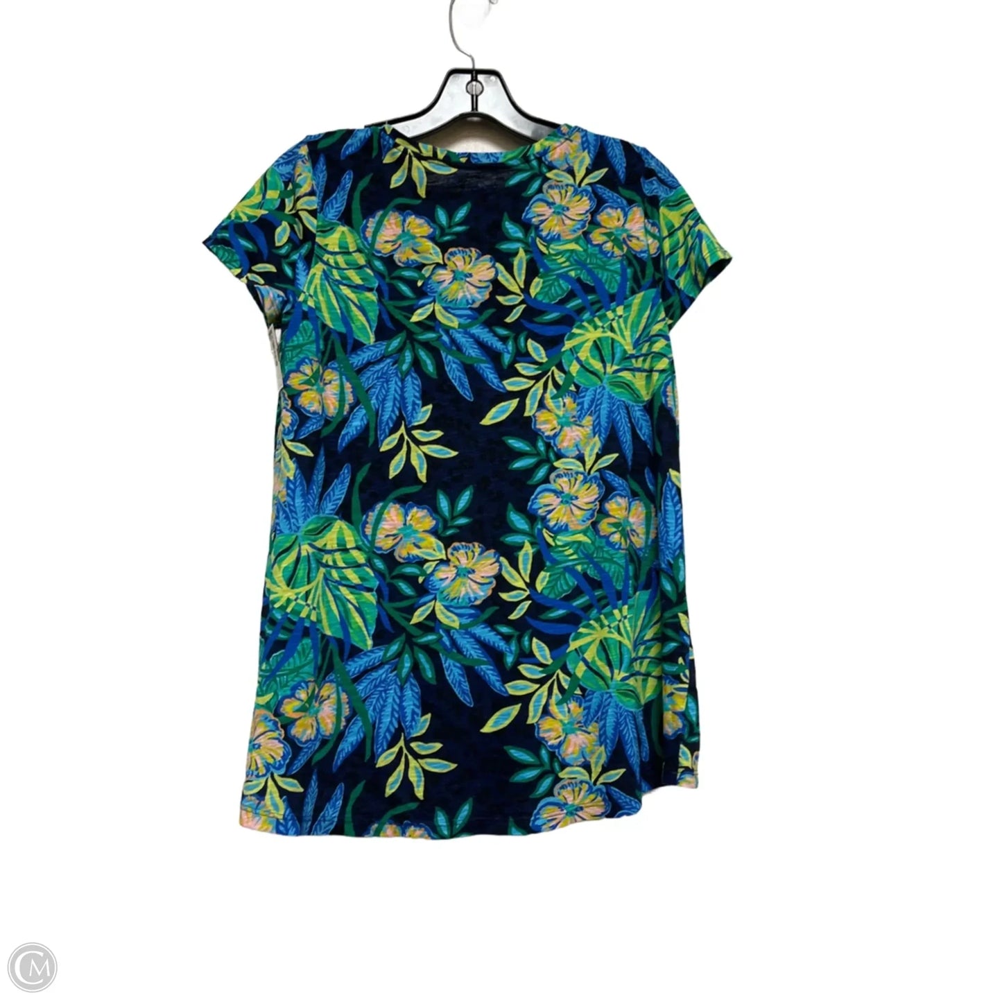 Top Short Sleeve Designer By Lilly Pulitzer In Tropical Print, Size: S