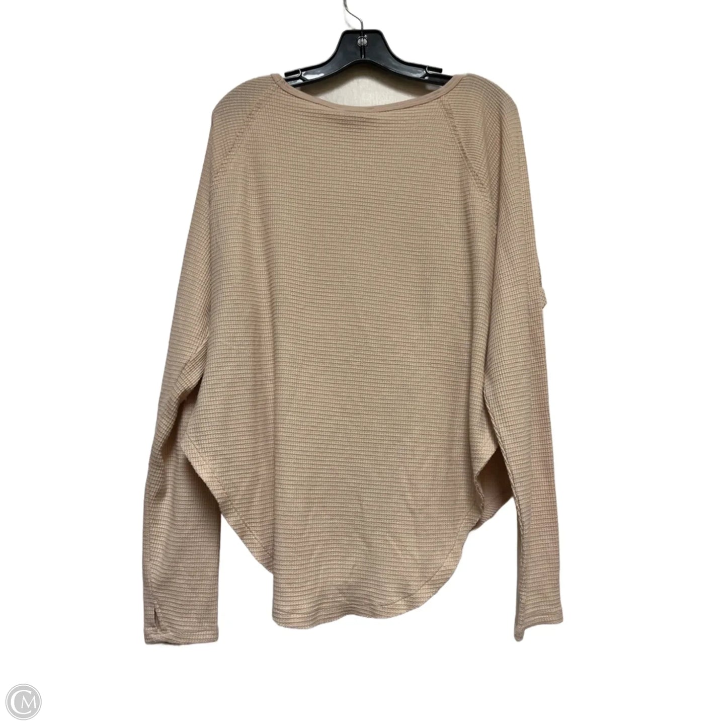 Athletic Top Long Sleeve Crewneck By Joy Lab In Tan, Size: Xl
