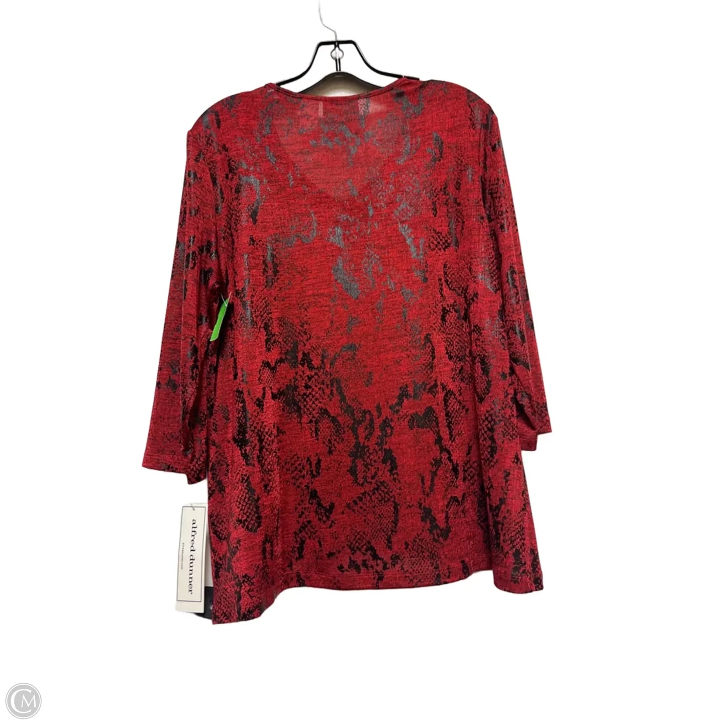 Top Short Sleeve By Alfred Dunner In Black & Red, Size: S
