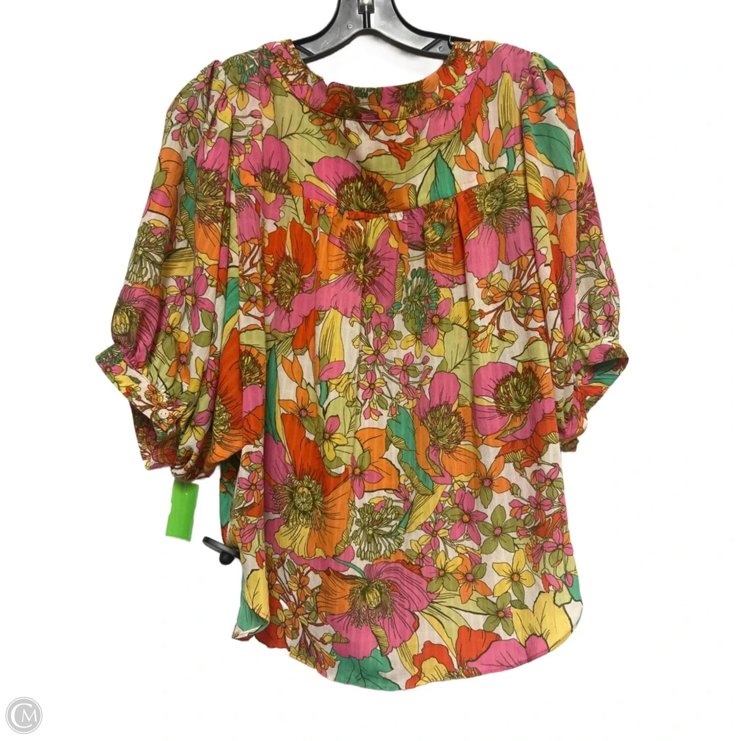 Top Short Sleeve By Rose And Olive In Floral Print, Size: S