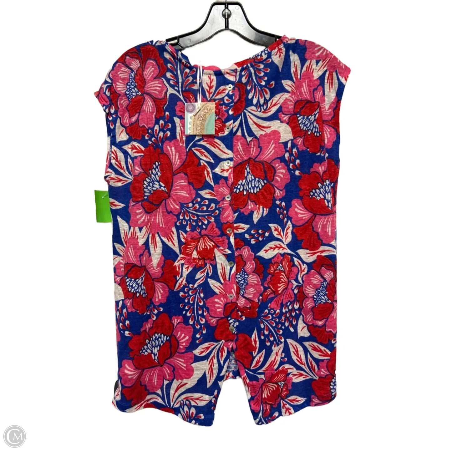 Top Short Sleeve By Sigrid Olsen In Floral Print, Size: M