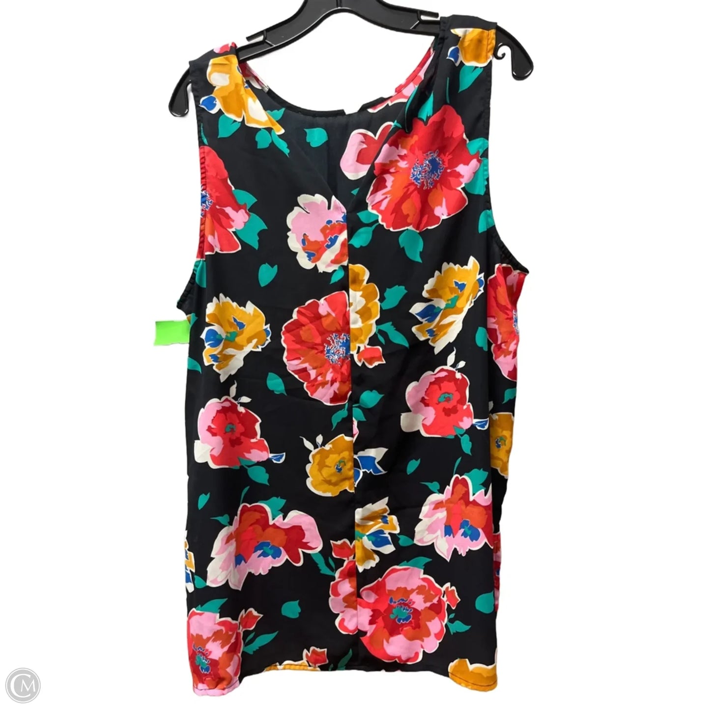 Top Sleeveless By Who What Wear In Floral Print, Size: Xxl