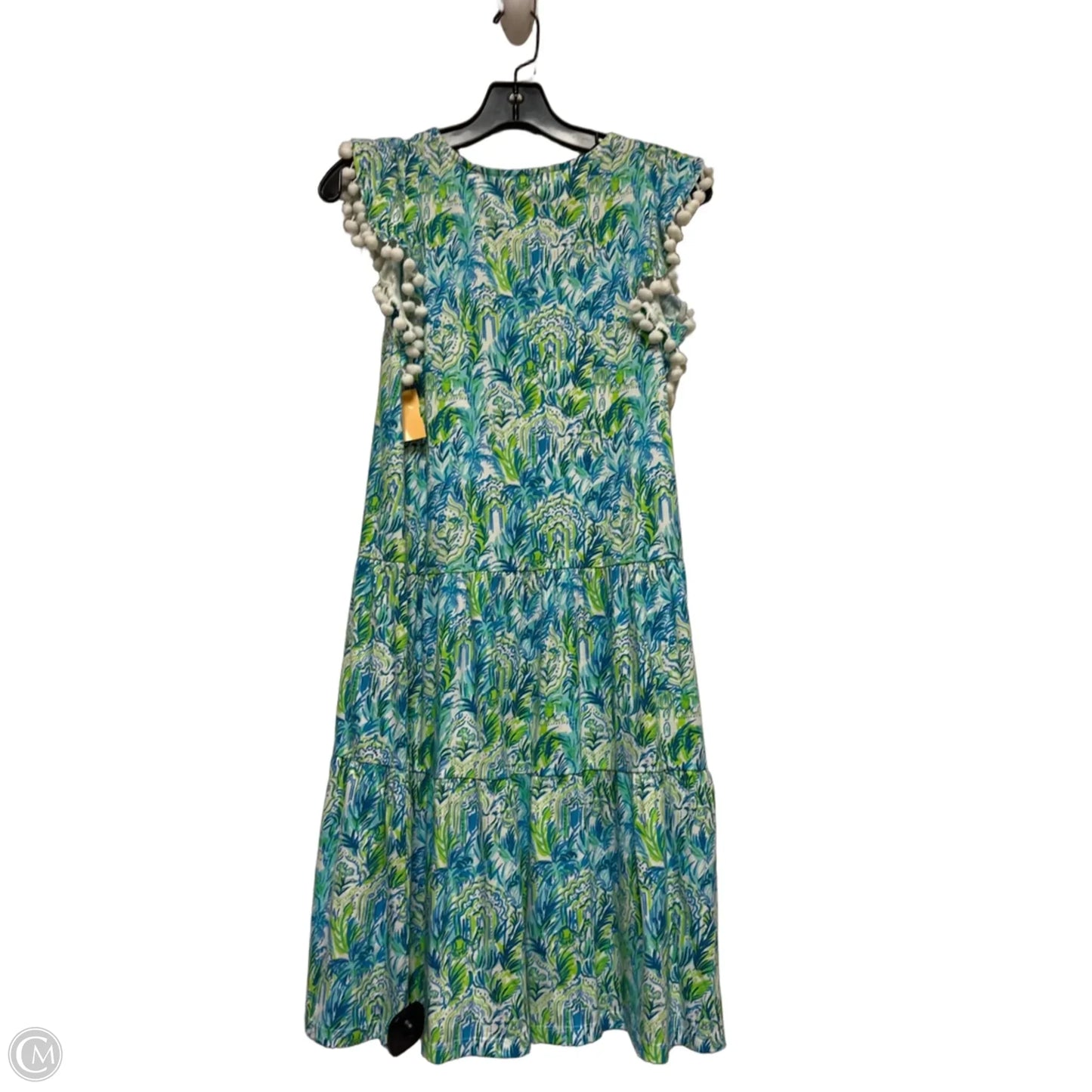 Dress Designer By Lilly Pulitzer In Blue & Green, Size: Xxs