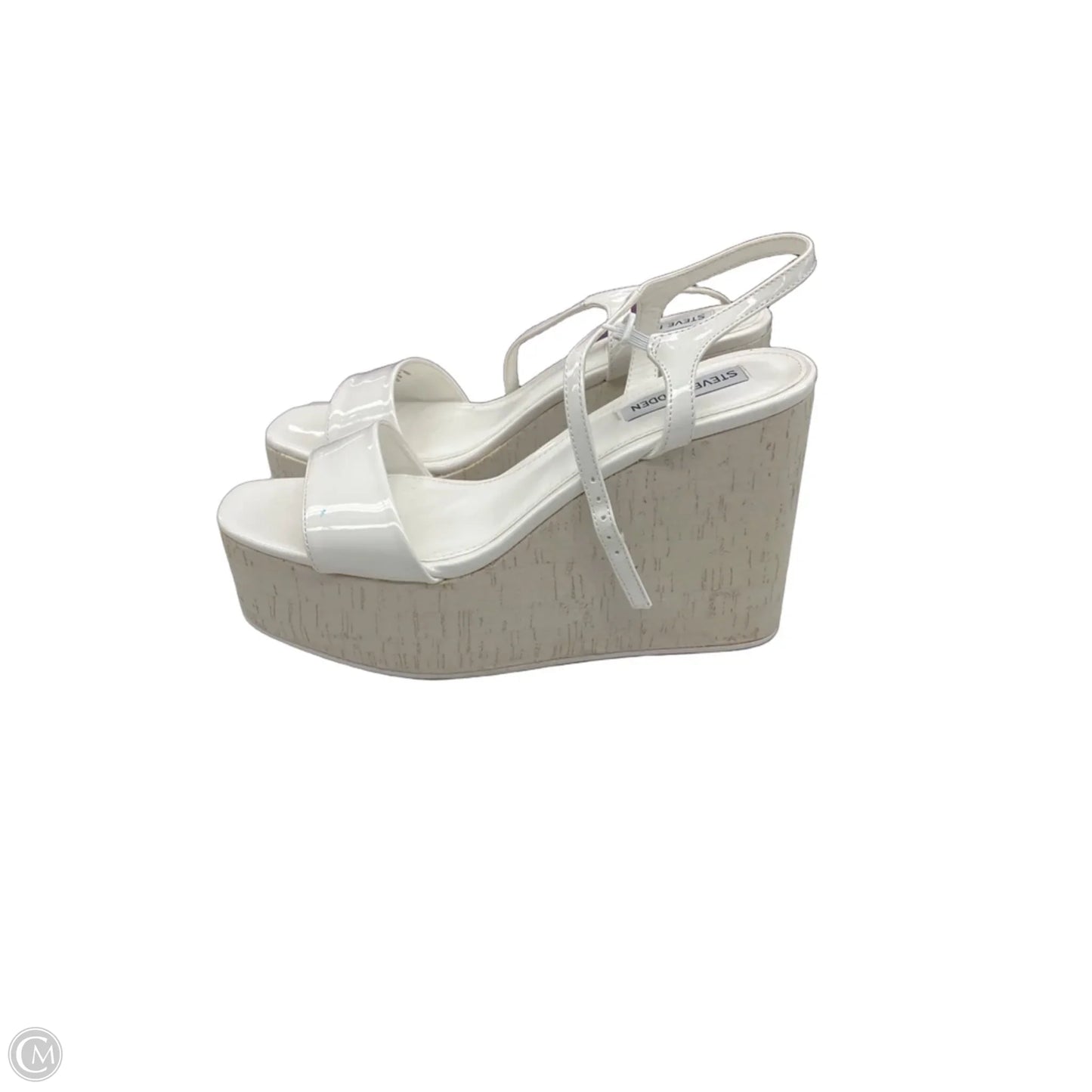 Sandals Heels Wedge By Steve Madden In White, Size: 10
