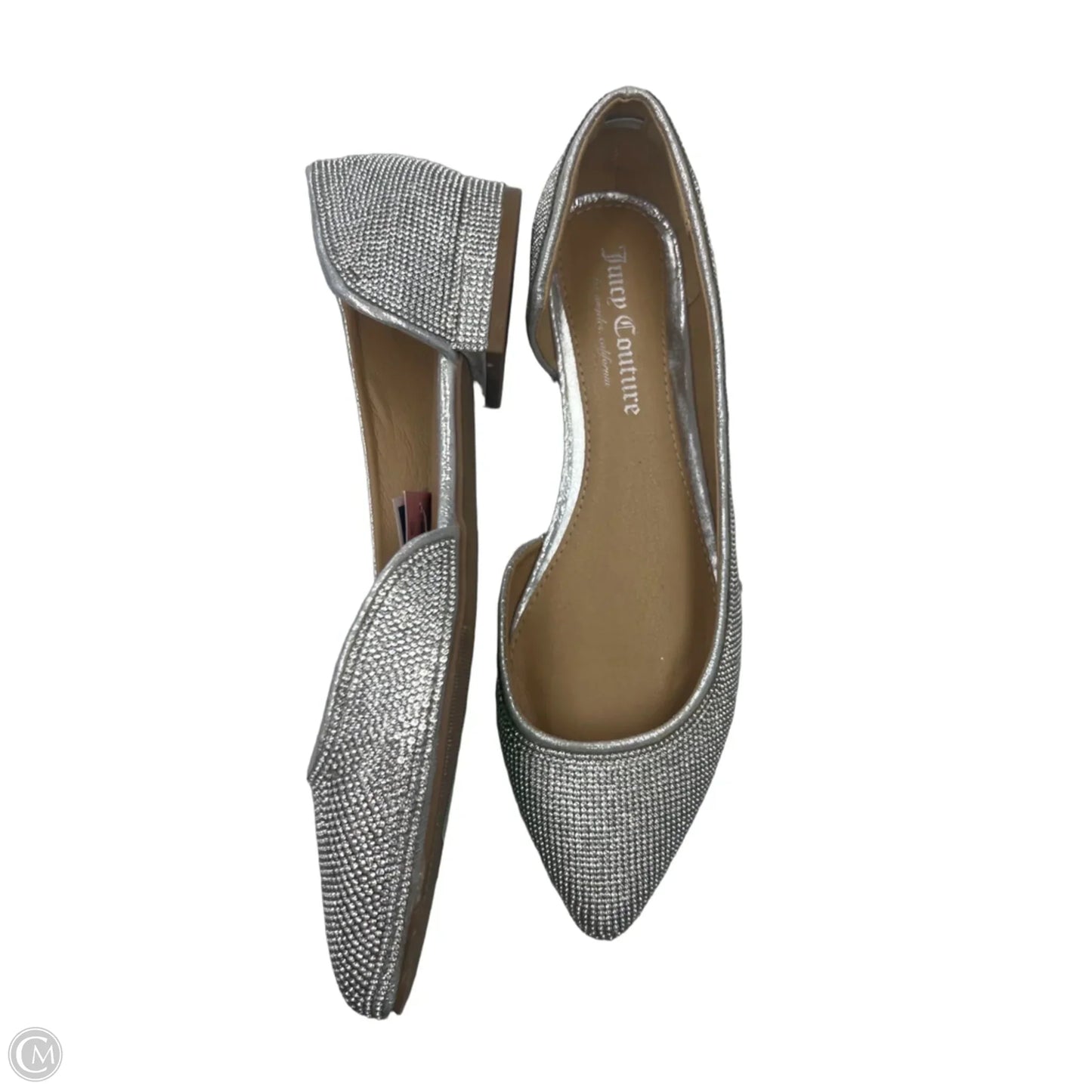 Shoes Flats By Juicy Couture In Silver, Size: 8.5