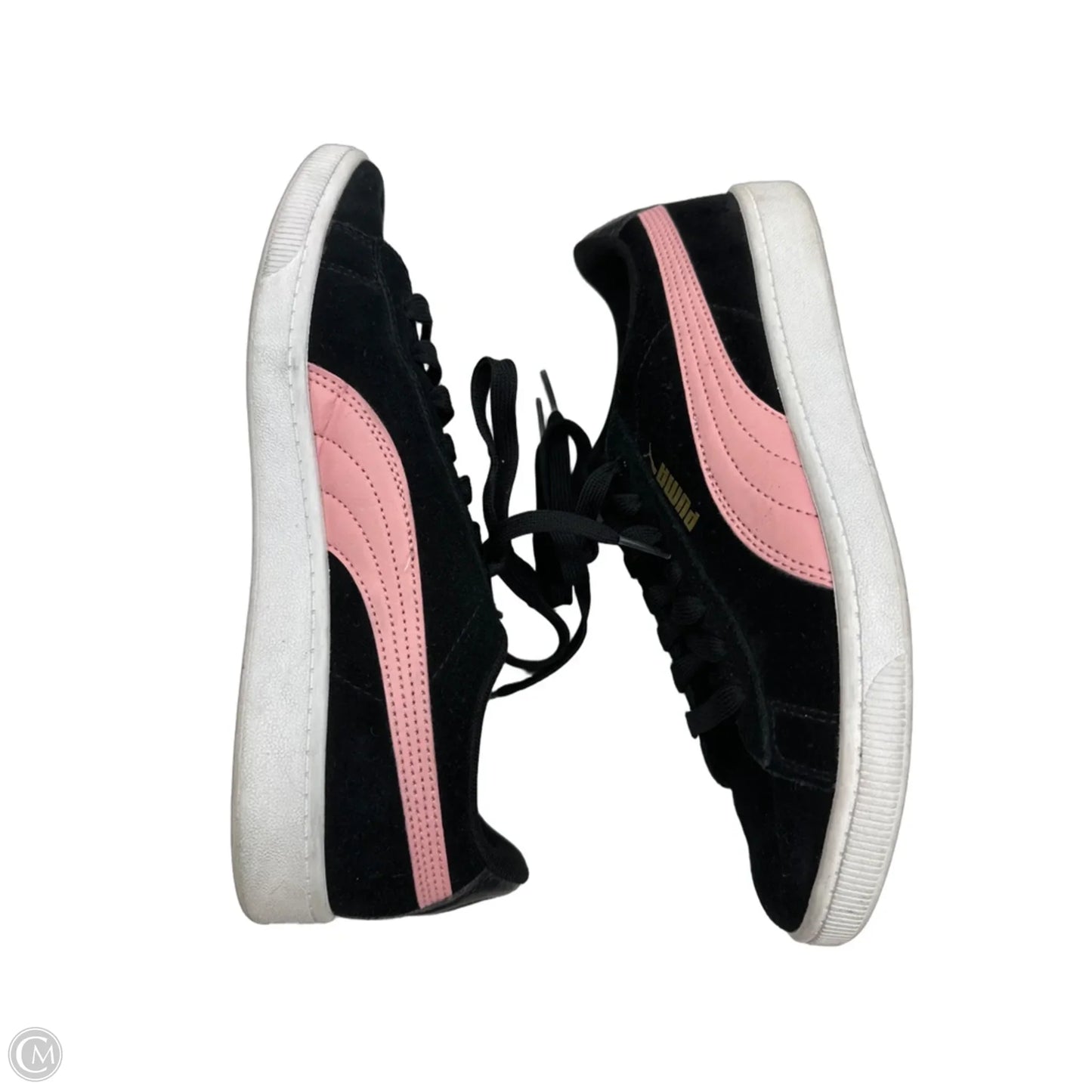 Shoes Sneakers By Puma In Black & Pink, Size: 9