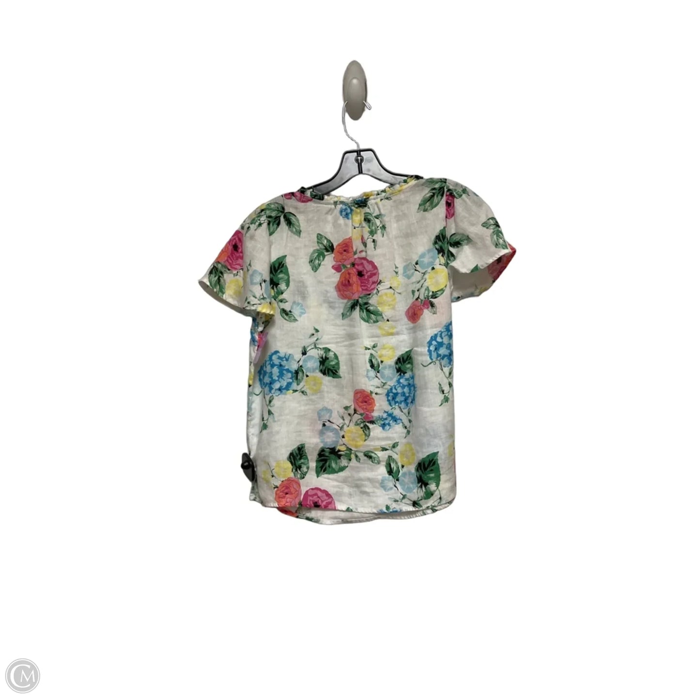 Top Short Sleeve By Charter Club In Floral Print, Size: Xs