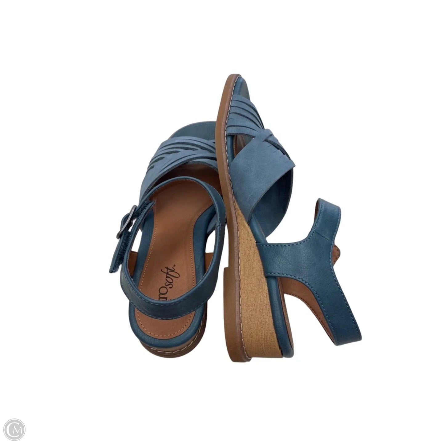 Sandals Flats By Sofft In Blue, Size: 6