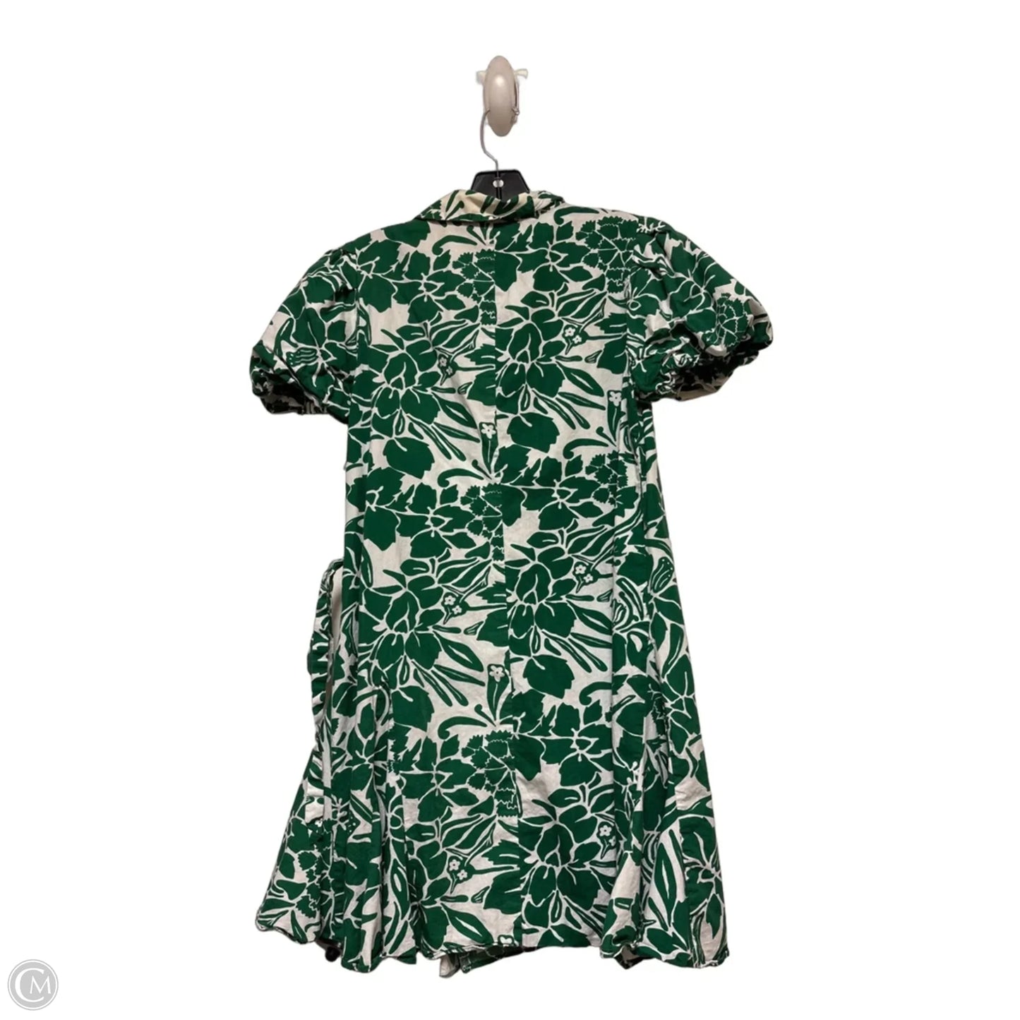 Dress Casual Short By Cynthia Steffe In Green & White, Size: M