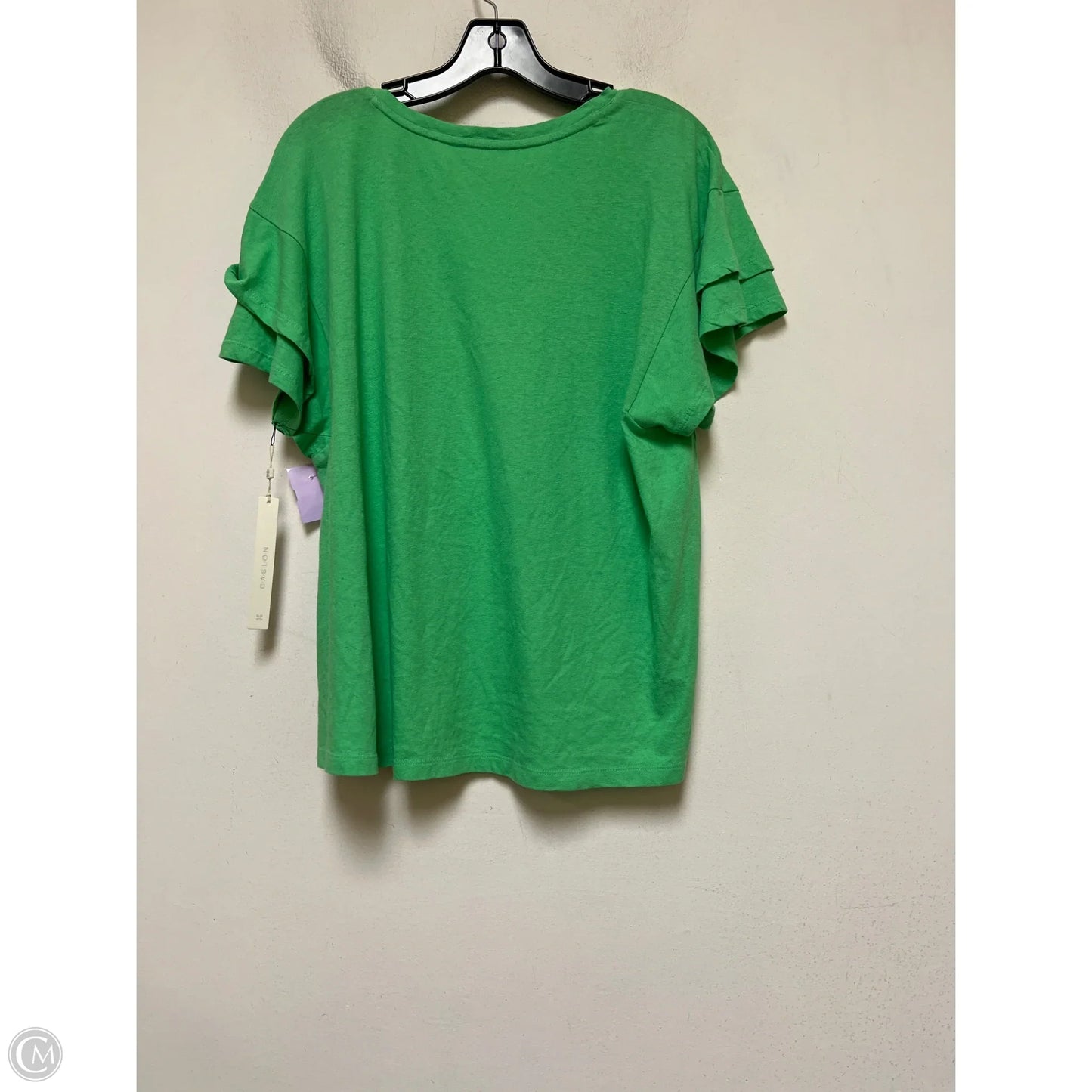 Top Short Sleeve Basic By Caslon In Green, Size: L