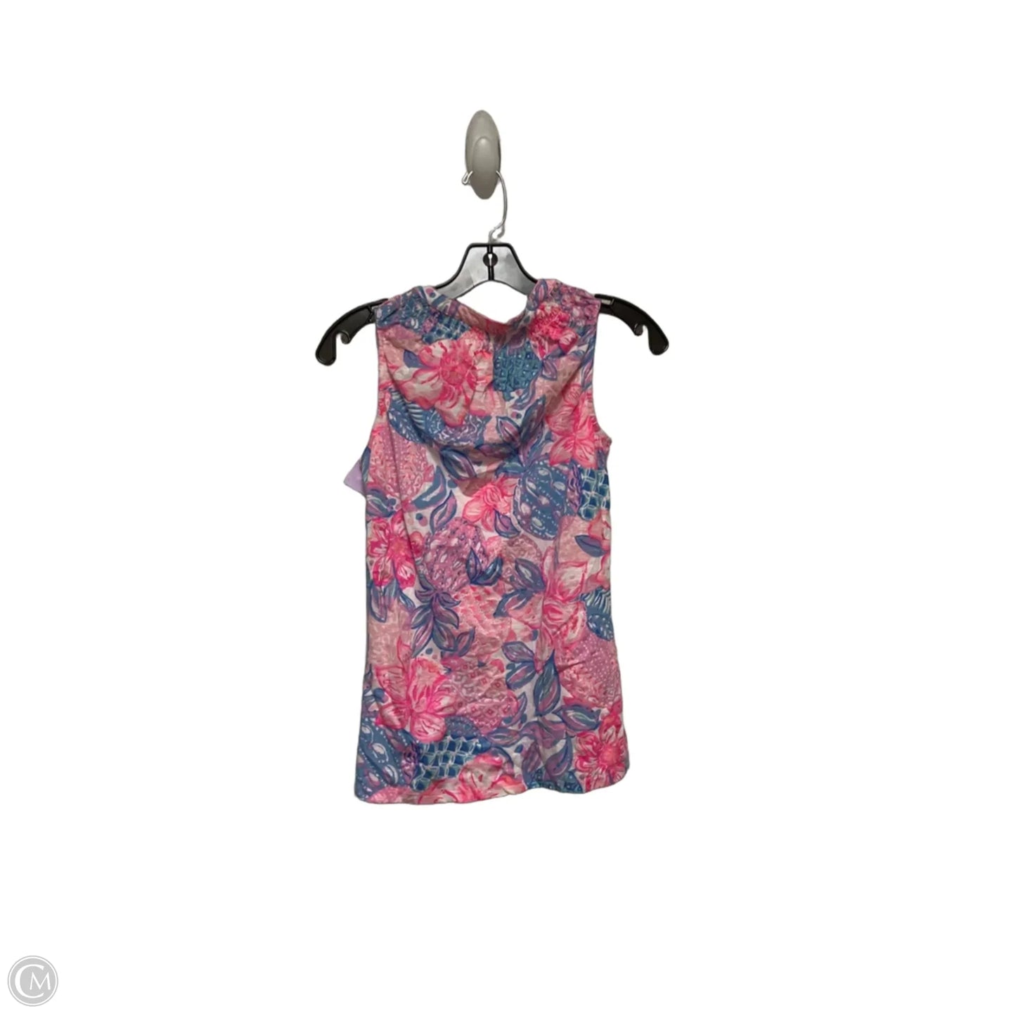 Top Sleeveless Designer By Lilly Pulitzer In Blue & Pink, Size: S
