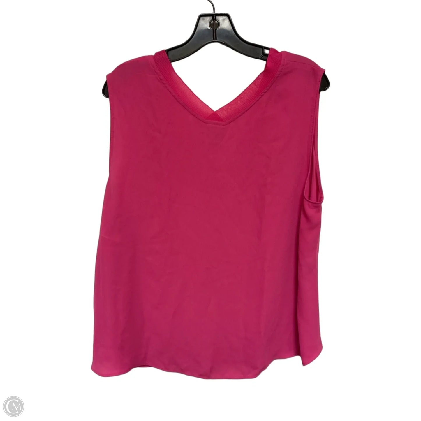 Top Sleeveless By Worthington In Pink, Size: L