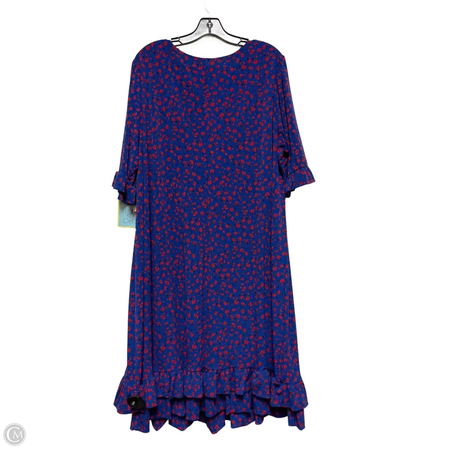 Dress Casual Midi By Cece In Floral Print, Size: 3x