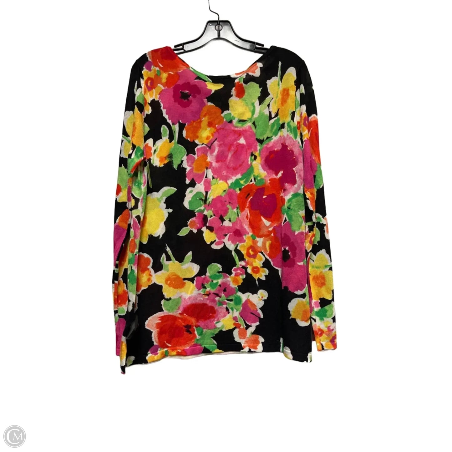 Top Long Sleeve By Ralph Lauren In Floral Print, Size: Xl