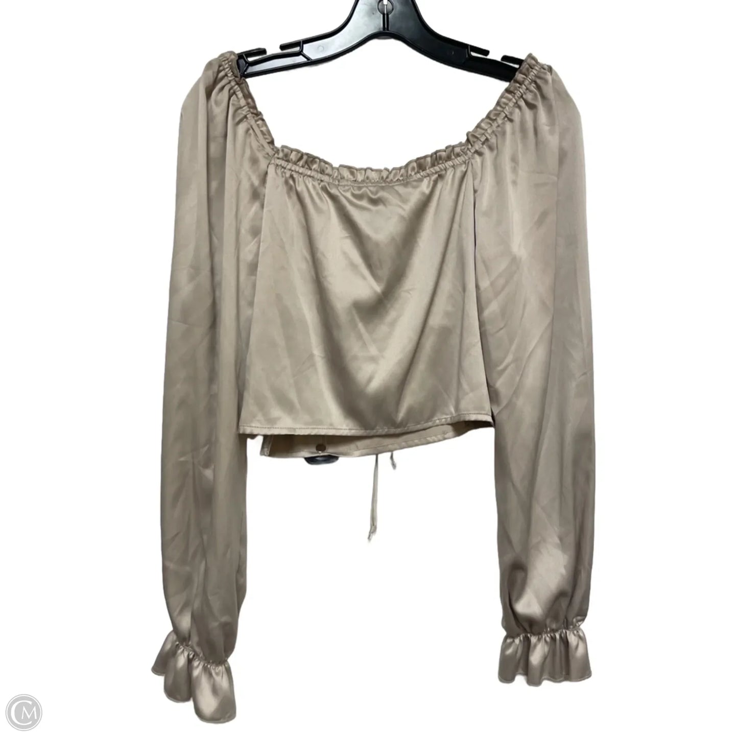 Top Long Sleeve By Clothes Mentor In Taupe, Size: M