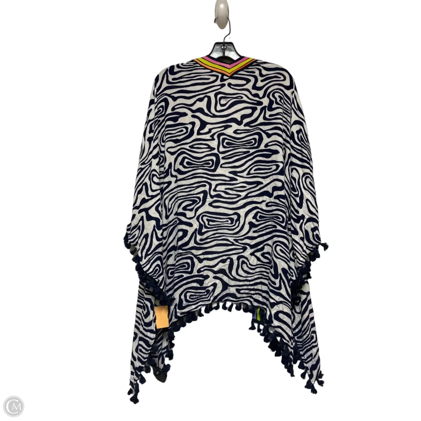 Swimwear Cover-up By Trina Turk In Blue & White, Size: Osfm