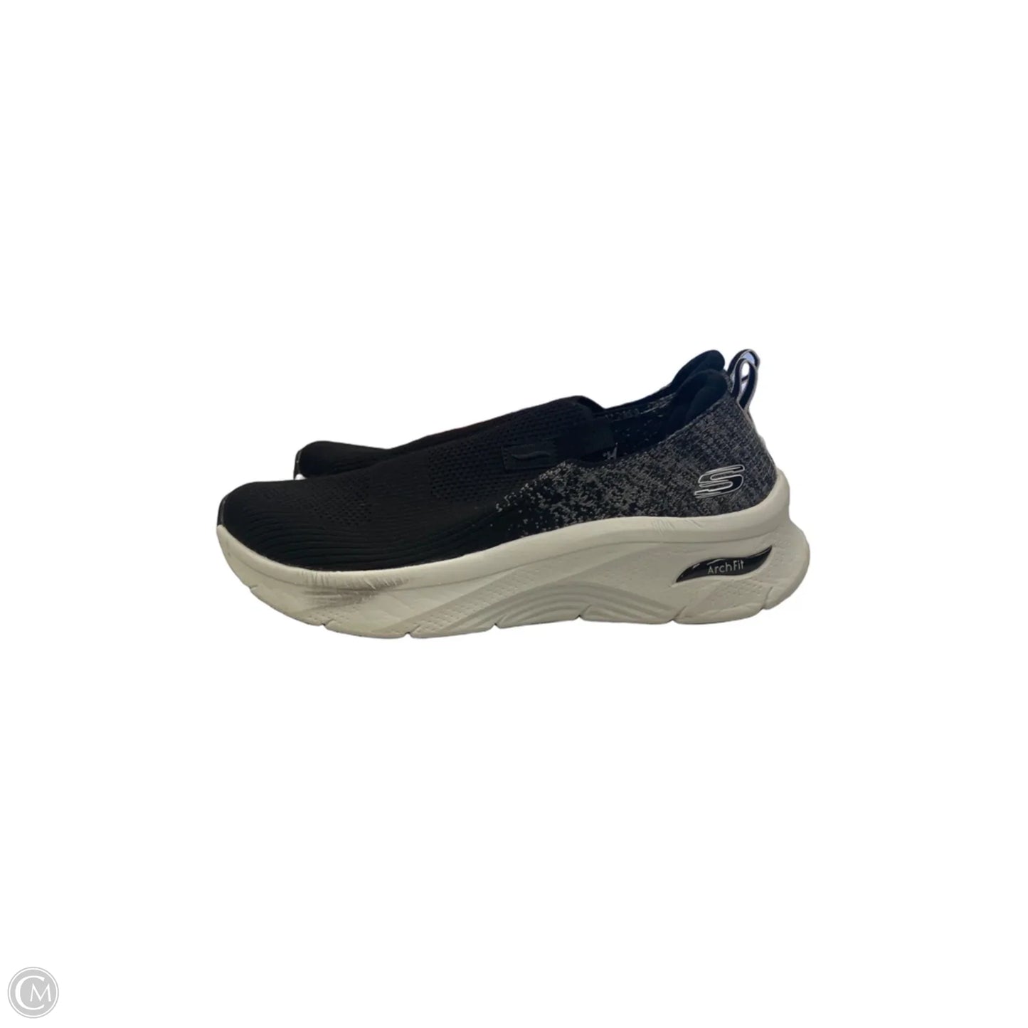 Shoes Athletic By Skechers In Black & White, Size: 7.5