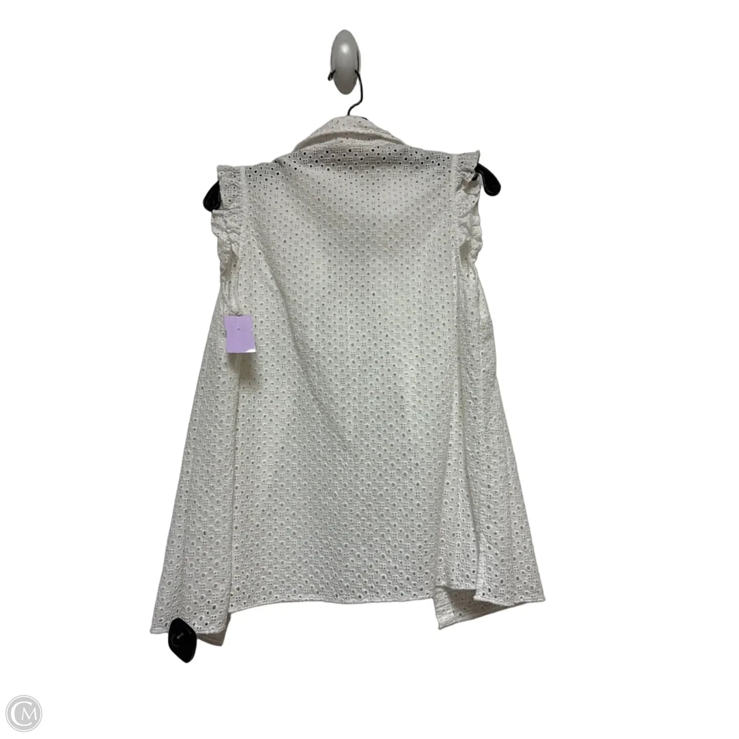 Top Sleeveless Designer By Lilly Pulitzer In White, Size: M