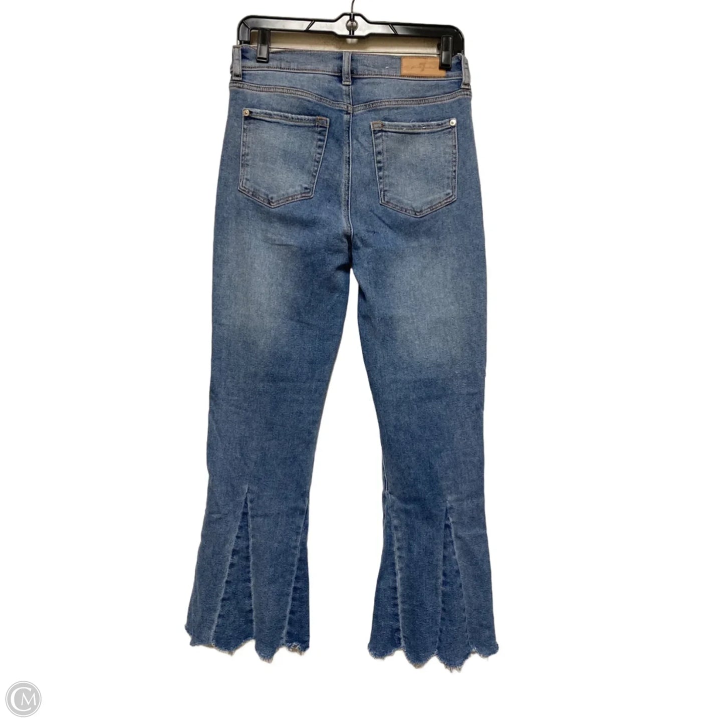 Jeans Flared By 7 For All Mankind In Blue Denim, Size: 6