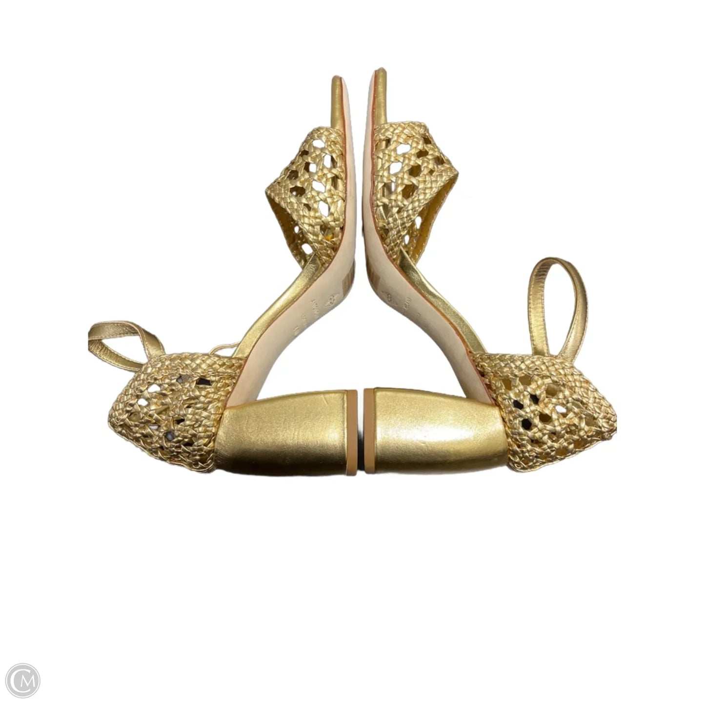 Sandals Heels Block By Antonio Melani In Gold, Size: 8.5