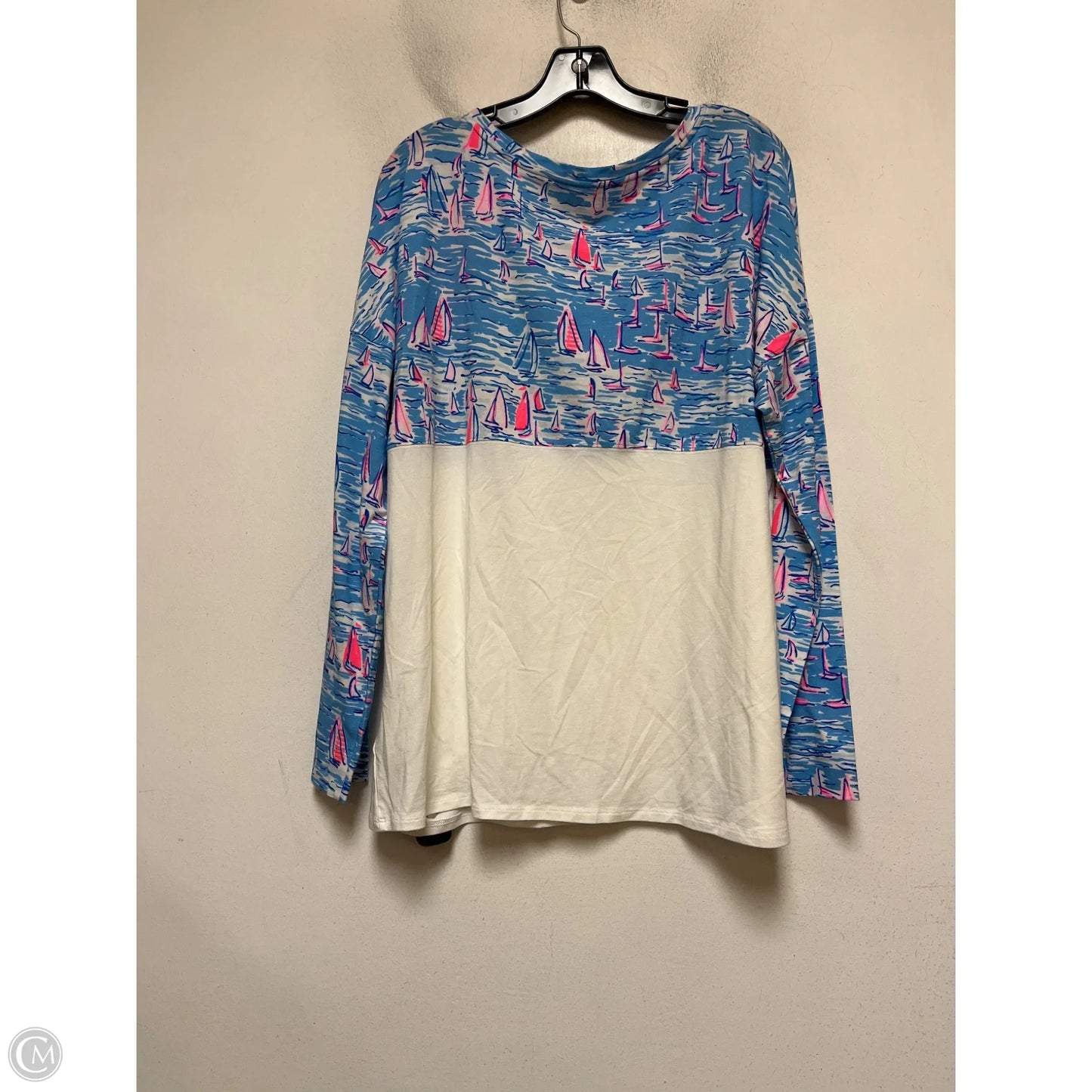 Top Long Sleeve Designer By Lilly Pulitzer In Nautical Print, Size: Xl