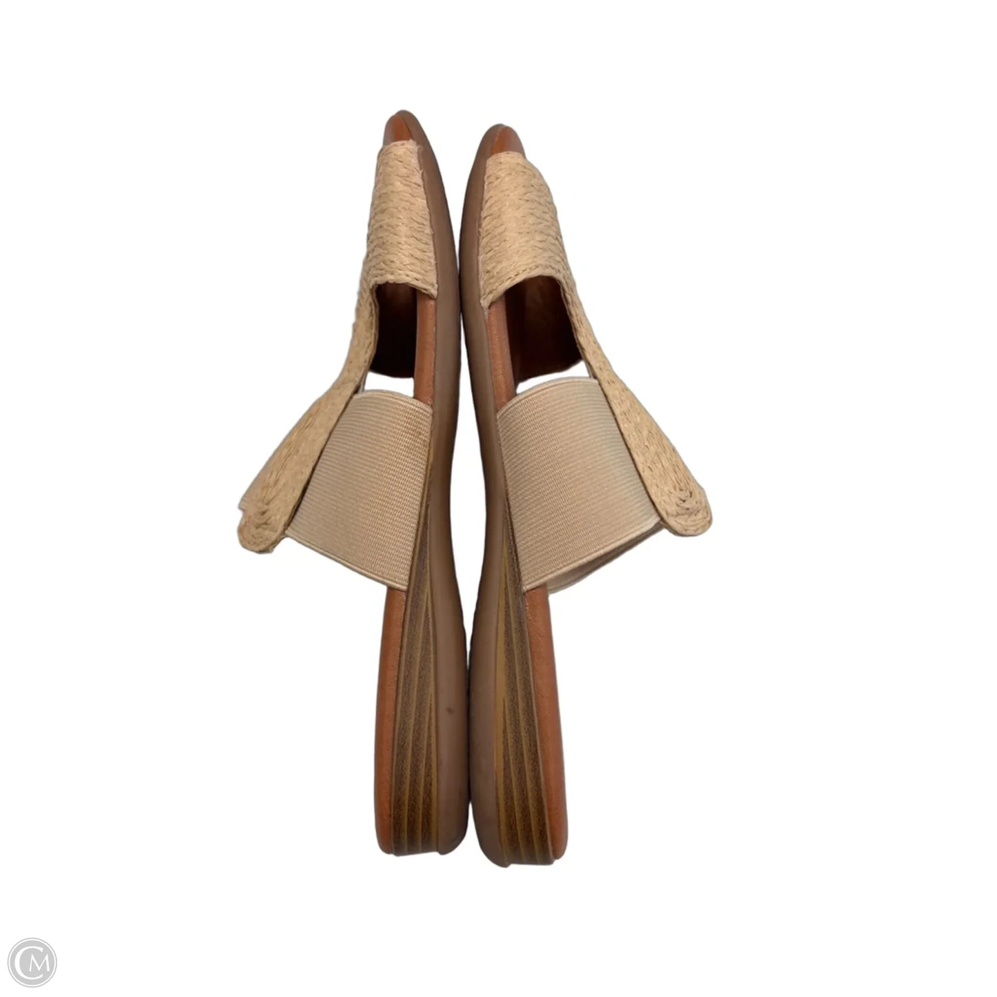 Sandals Flats By Clothes Mentor In Brown & Tan, Size: 8