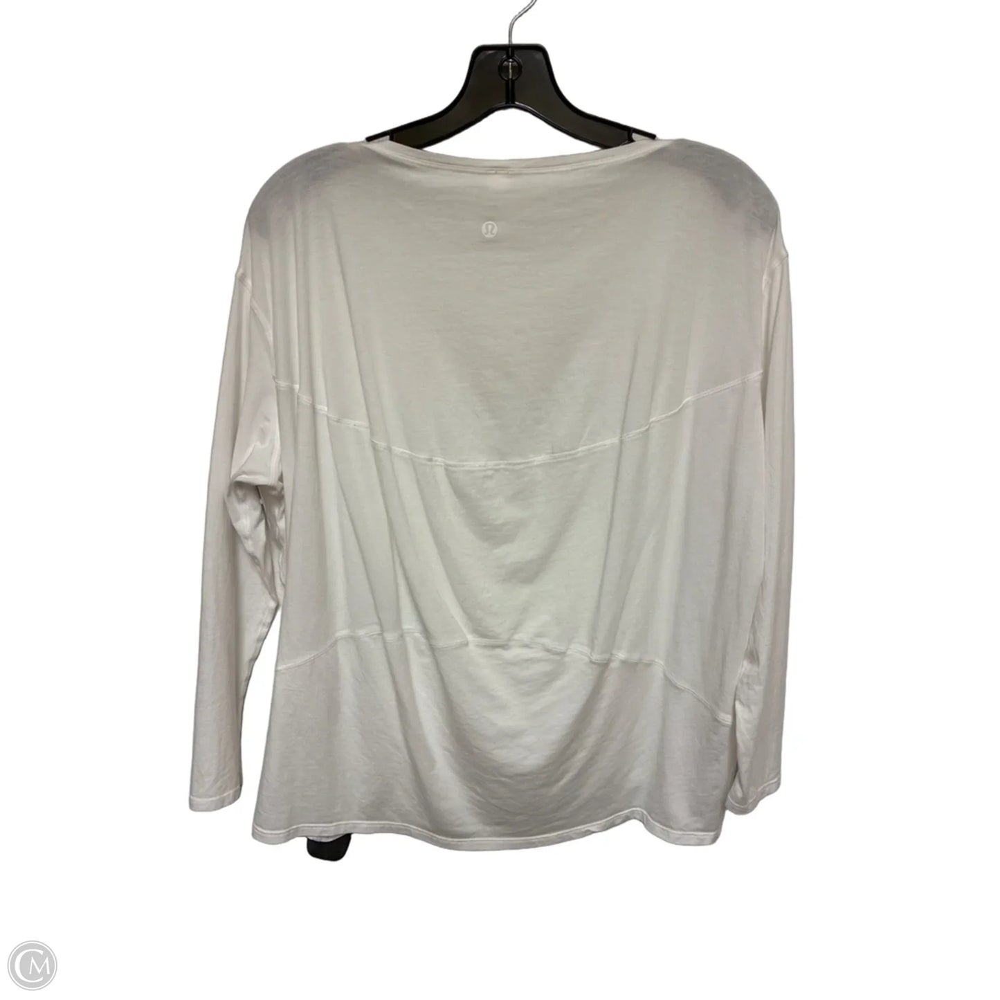 Athletic Top Long Sleeve Crewneck By Lululemon In White, Size: 6