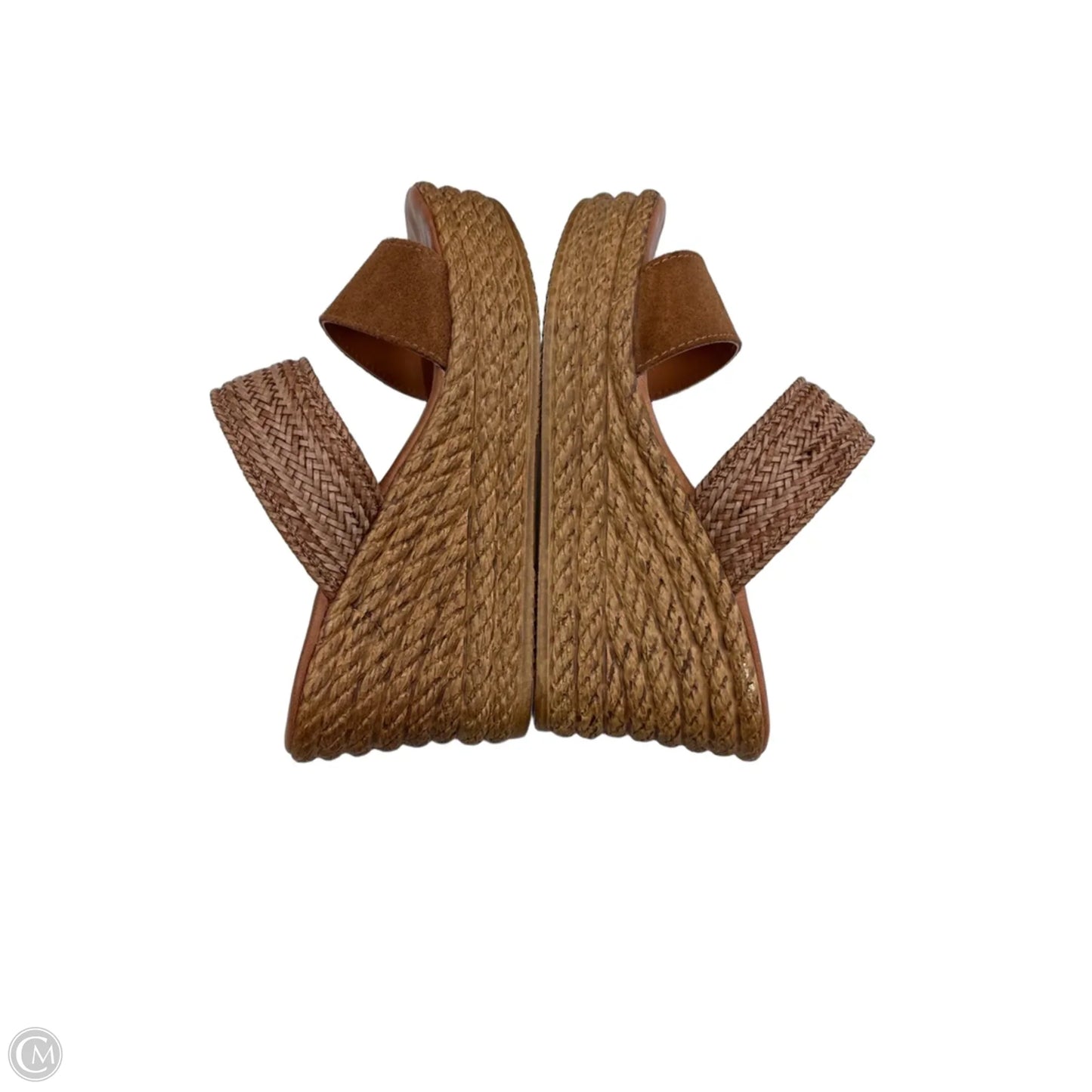 Sandals Heels Block By Clothes Mentor In Brown, Size: 6.5