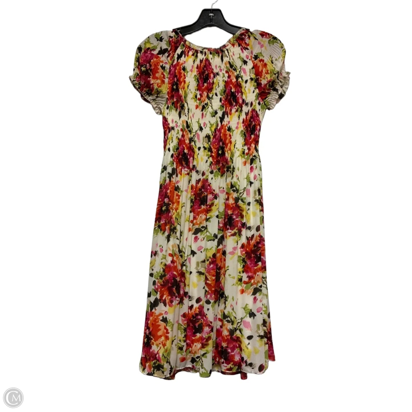 Dress Casual Short By Sunny Leigh In Pink & Yellow, Size: S