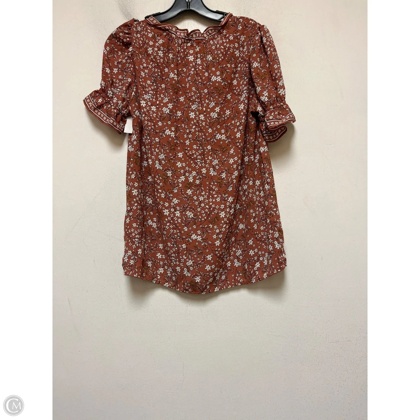 Top Short Sleeve By Max Studio In Floral Print, Size: M