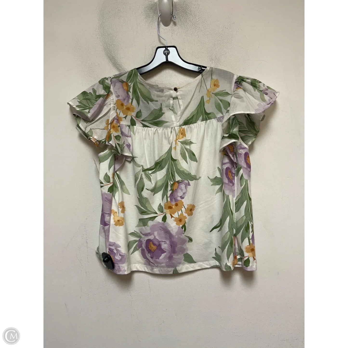 Top Short Sleeve By Marc New York In Floral Print, Size: S