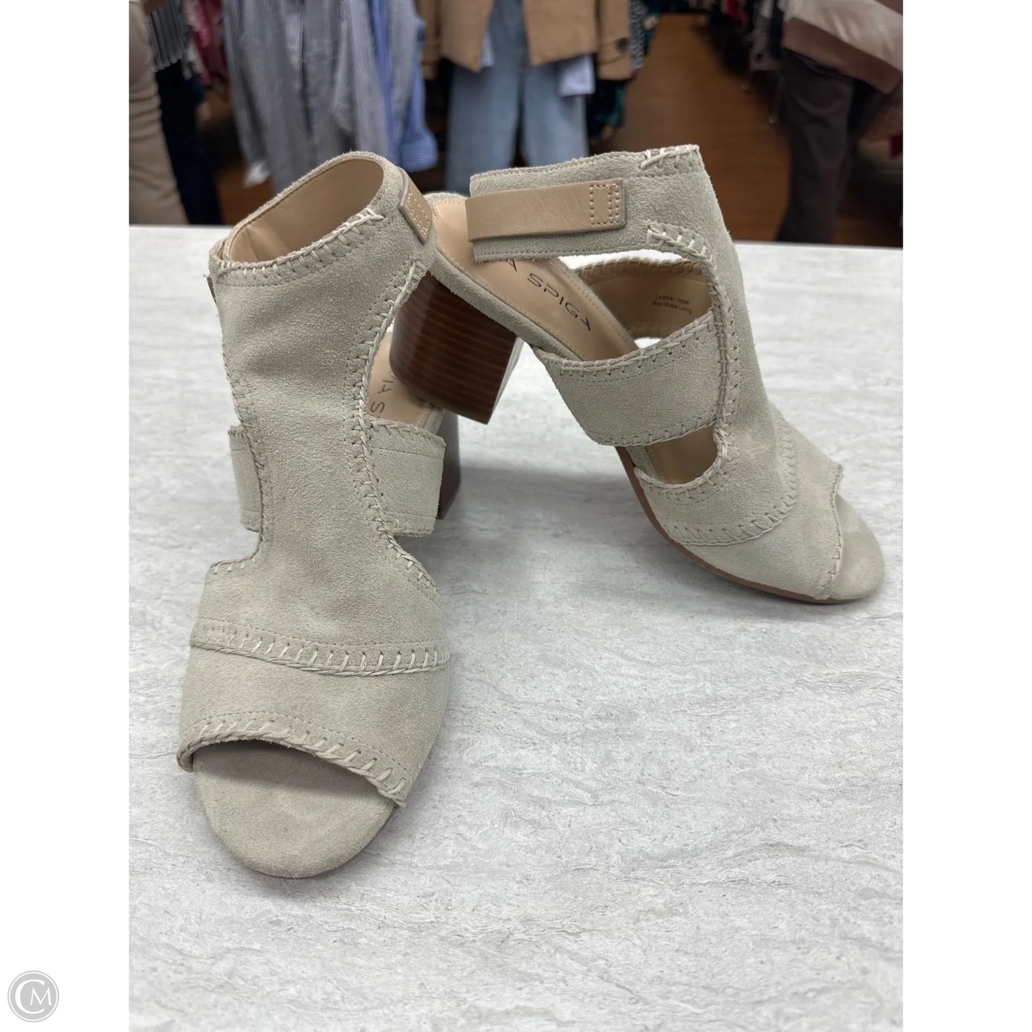Shoes Heels Block By Via Spiga In Taupe, Size: 7.5