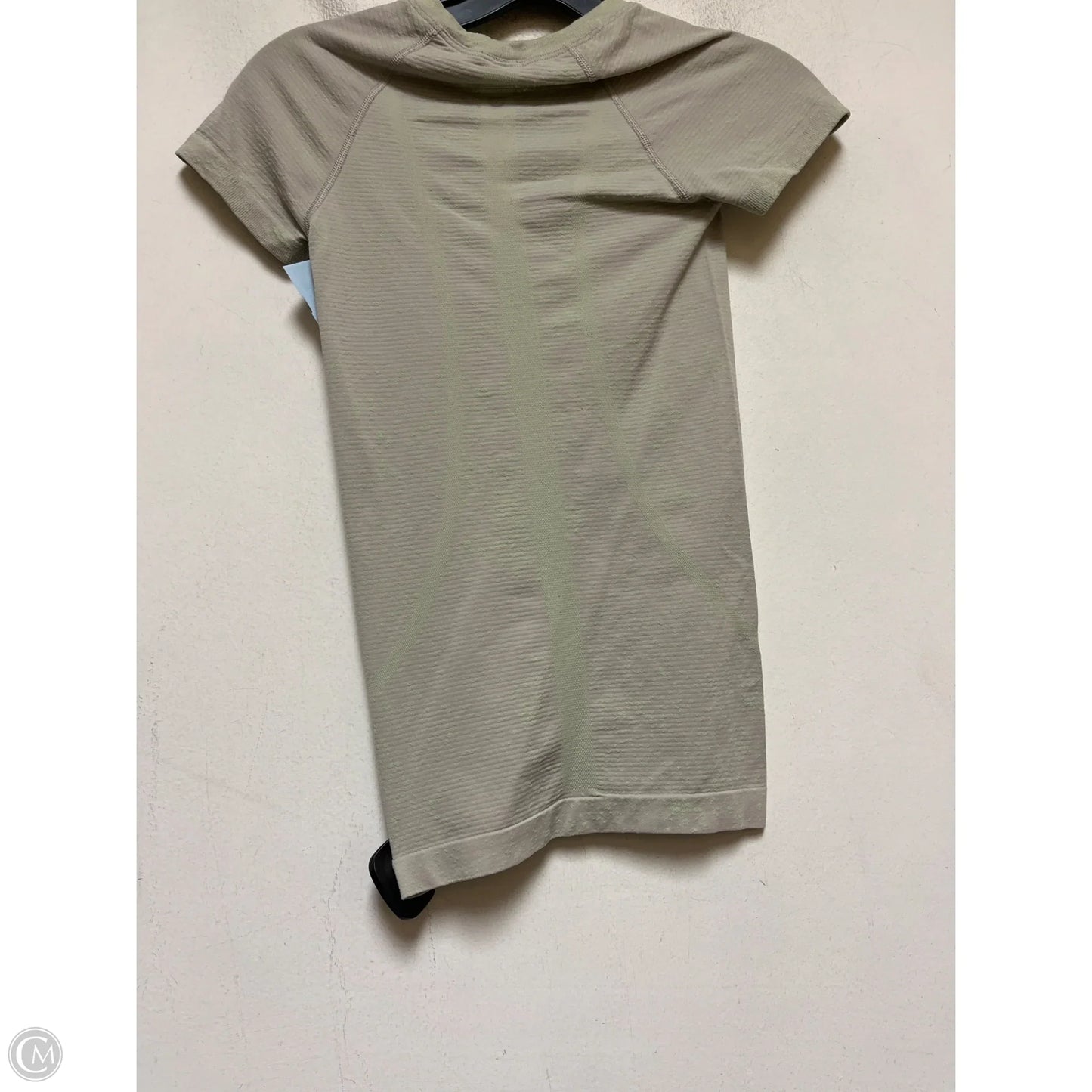Athletic Top Short Sleeve By Lululemon In Green, Size: Xs