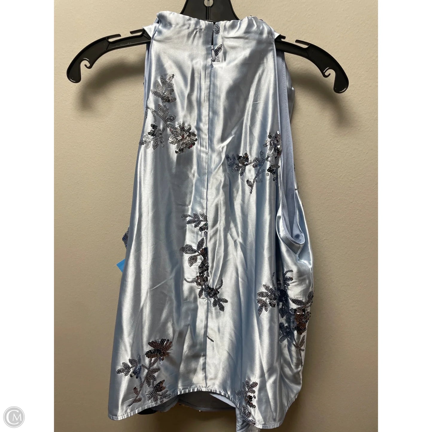 Top Sleeveless By Donna Karan In Blue, Size: L