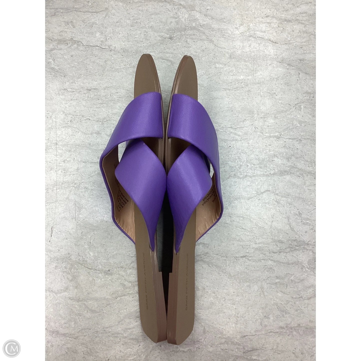 Sandals Flats By Saks Fifth Avenue In Purple, Size: 7