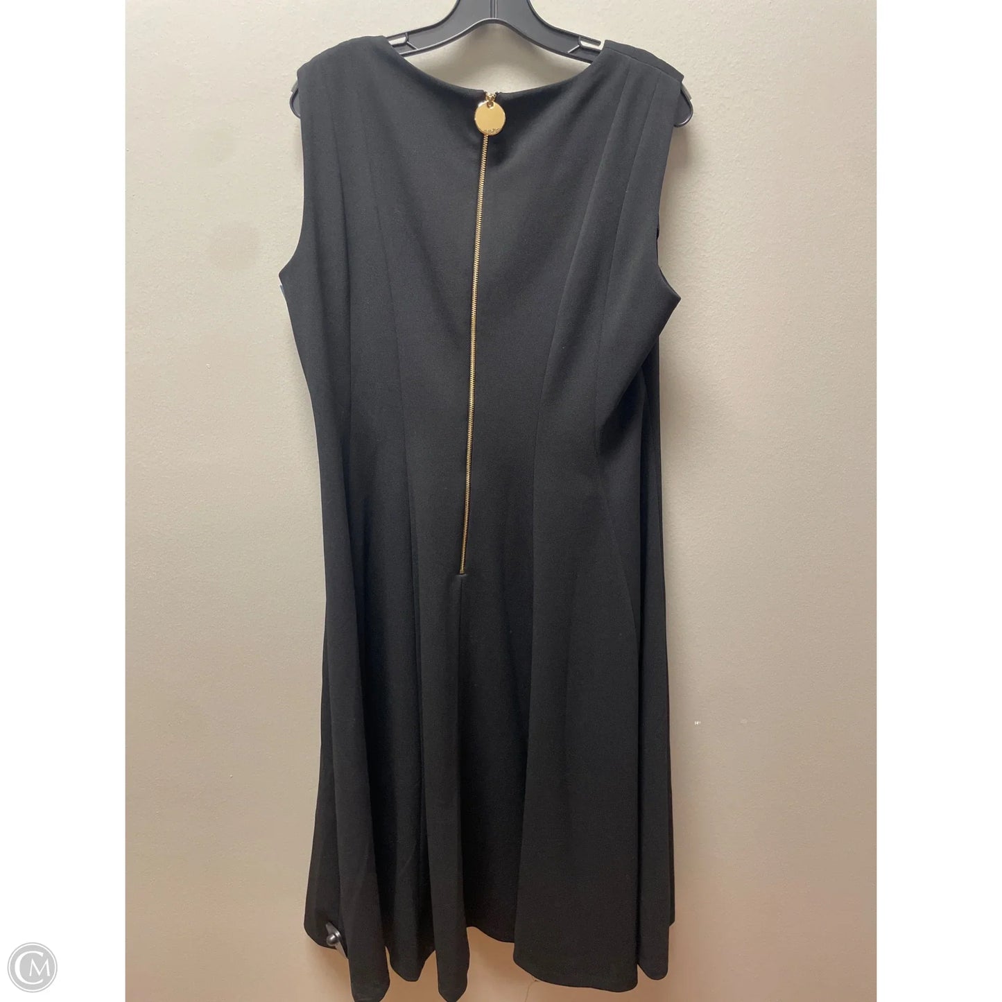 Dress Casual Midi By Calvin Klein In Black, Size: Xl