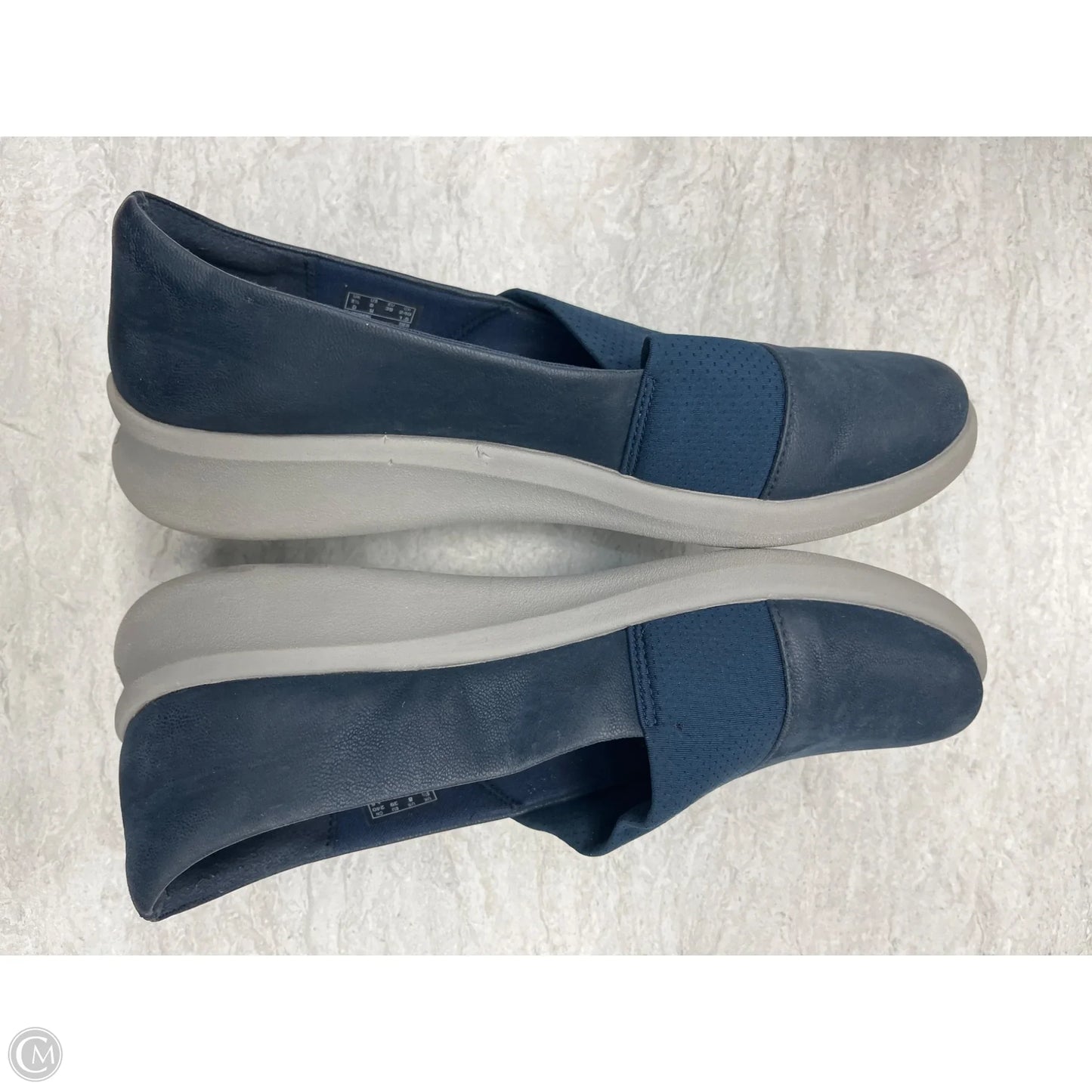 Shoes Flats By Clarks In Navy, Size: 8