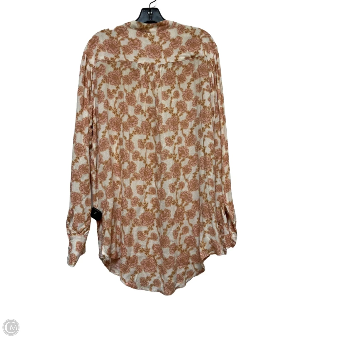 Top Long Sleeve By Free People In Floral Print, Size: L