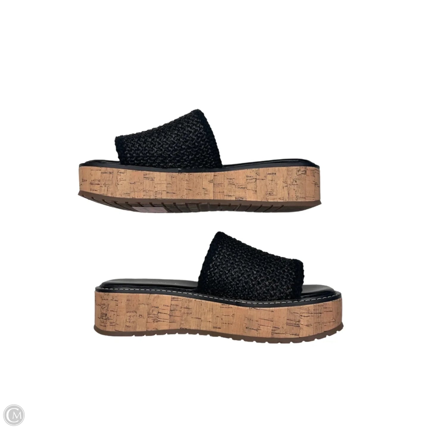 Sandals Heels Platform By Nine West In Black, Size: 8