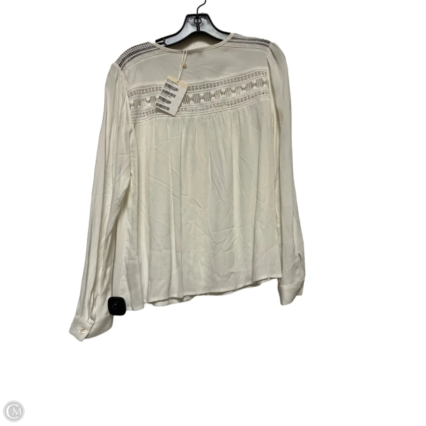 Top Long Sleeve By Clothes Mentor In White, Size: S