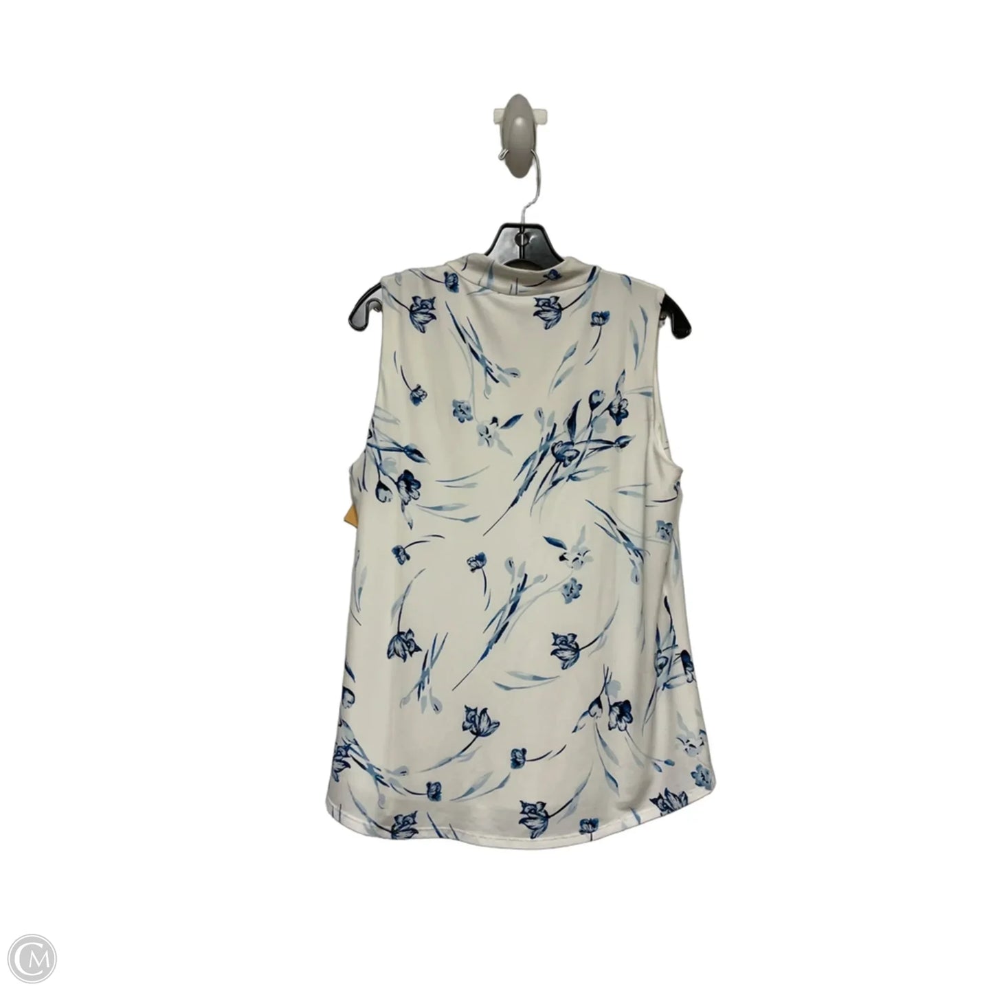 Top Sleeveless By White House Black Market In Blue & White, Size: L