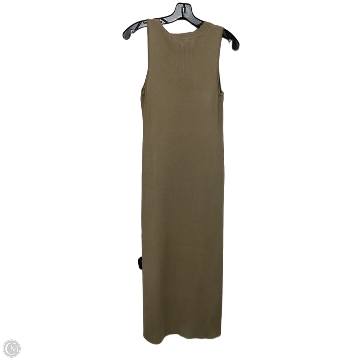 Dress Casual Midi By Calvin Klein In Tan, Size: M