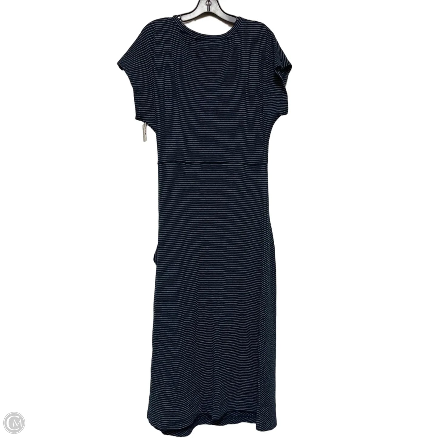 Dress Casual Midi By Ann Taylor In Striped Pattern, Size: L