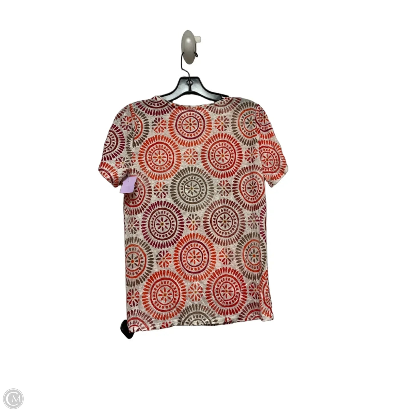 Top Short Sleeve Basic By Loft In Brown & Red, Size: Xs