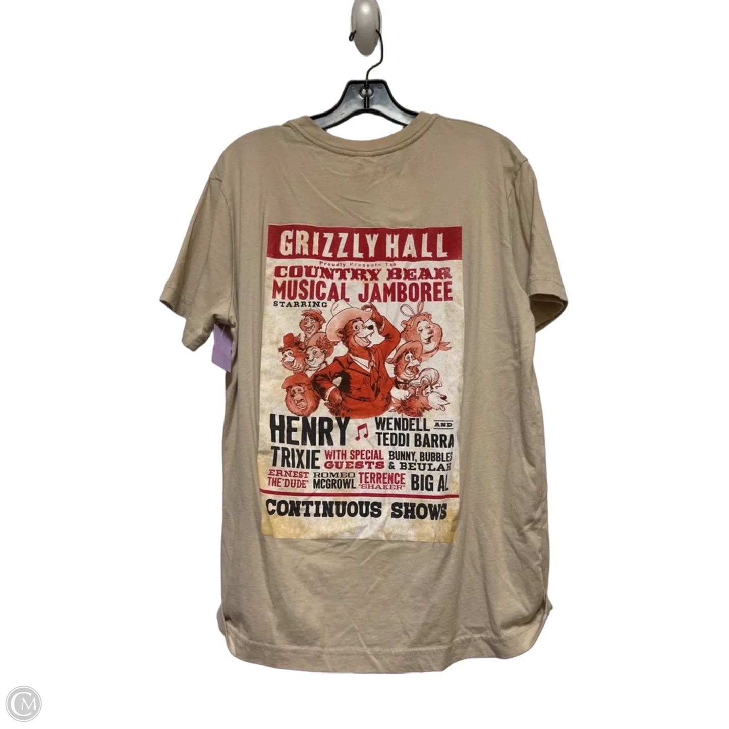 Top Short Sleeve Basic By Disney Store In Tan, Size: M