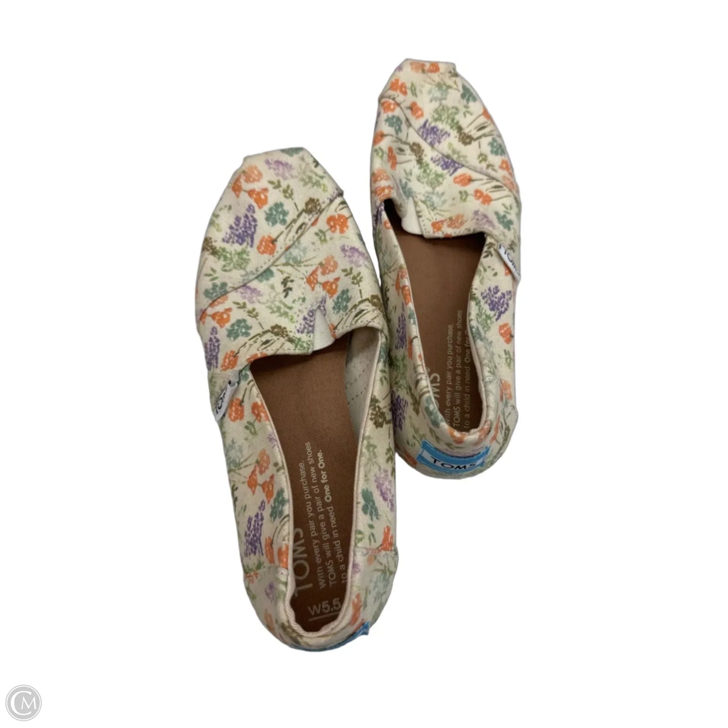 Shoes Flats By Toms In Floral Print, Size: 5.5