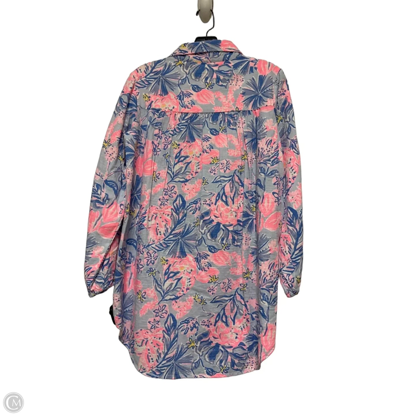Top Long Sleeve Designer By Lilly Pulitzer In Blue & Pink, Size: Xs