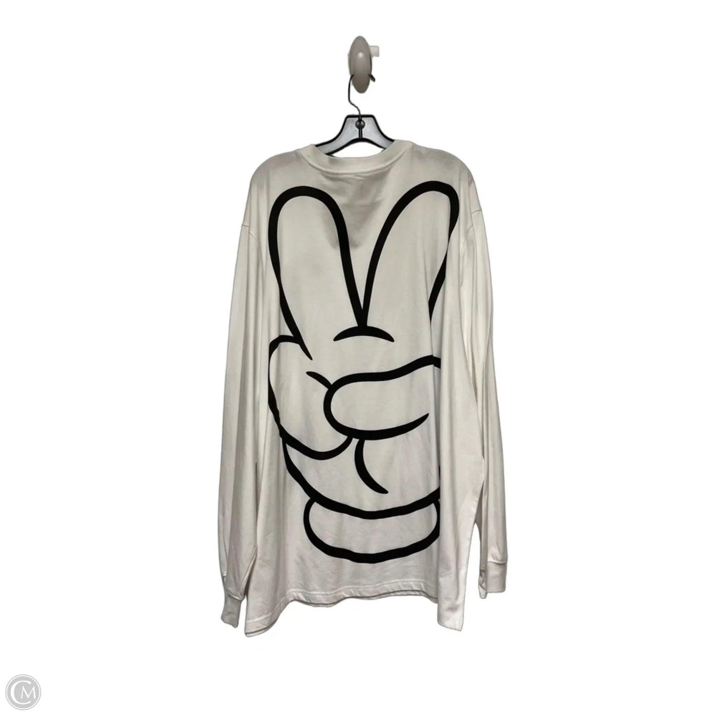 Top Long Sleeve Basic By Disney Store In Black & White, Size: 3x